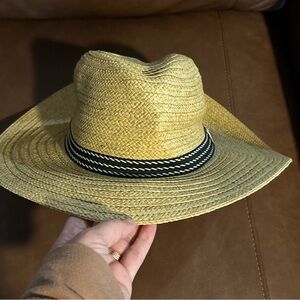 Goodfellow & Co Men’s Panama Straw Hat with Black Accent Band Size M/L Woven